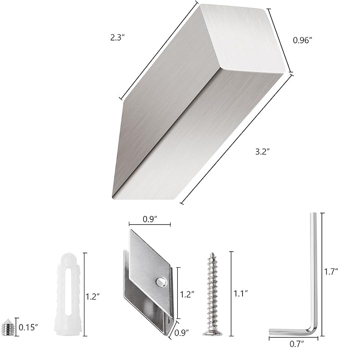 NINETREX Towel Hooks Brushed Nickel Stainless Steel 2 Pack Heavy Duty Modern - Image 4