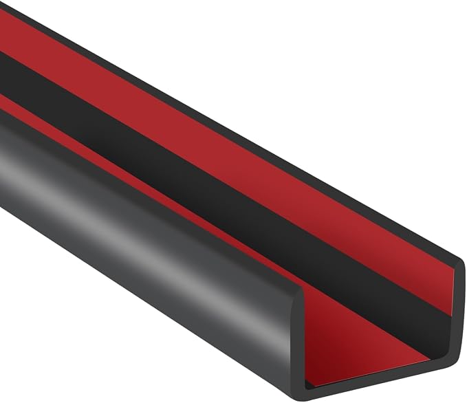 Rubber Edge Trim, 1/2" Self Adhesive Flexible U Channel Edge Protecter by YANRUIPRO