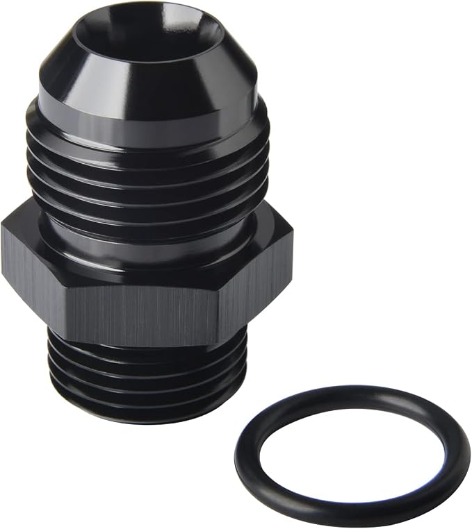 12AN Male Flare to 8AN 8 ORB O-ring Boss Fuel Rail Adapter Fitting Aluminum by Podavelle