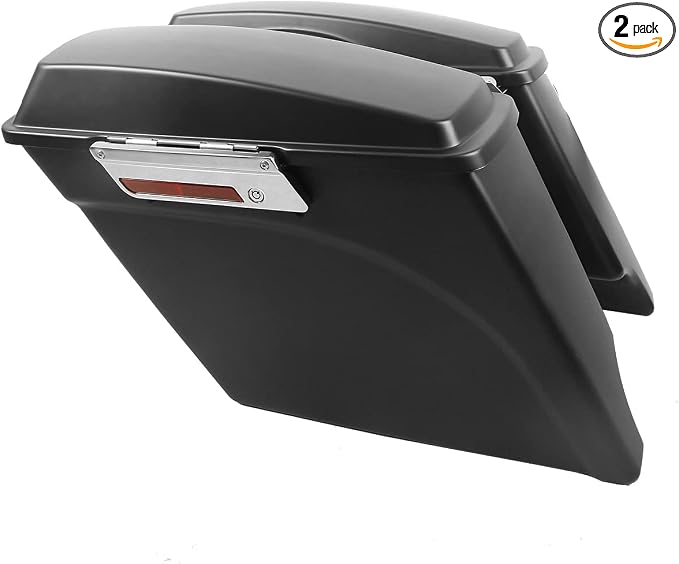 XFMT Motorcycle Stretched Saddlebags 5" Extended Hard Saddle Bags by XFMT