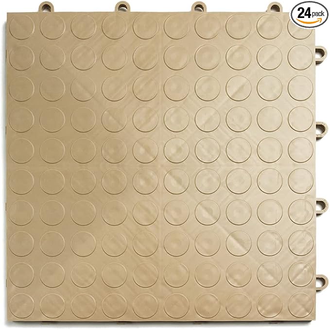 Big Floors GarageDeck Coin Pattern, Durable Copolymer Interlocking Modular by BigFloors