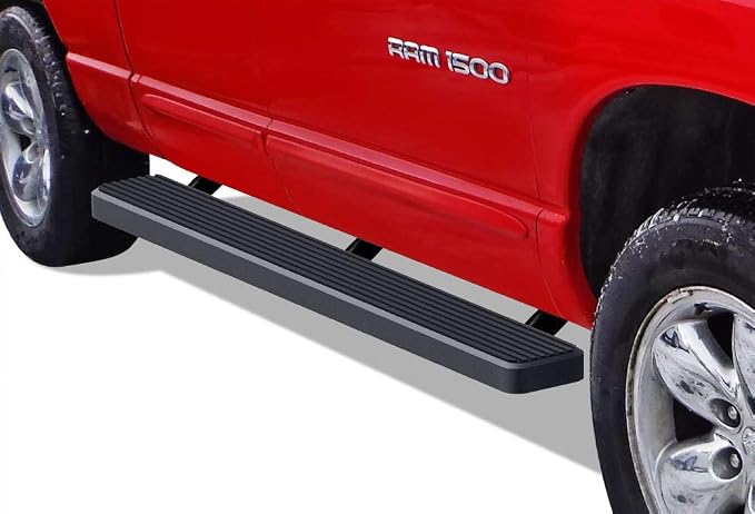 APS 6in Black Stainless Steel Running Boards Compatible - Image 4