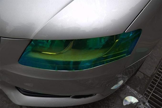 LED LIGHT 12 by 48 inches Self Adhesive Shiny Chameleon Headlights Tail Lights - Image 3