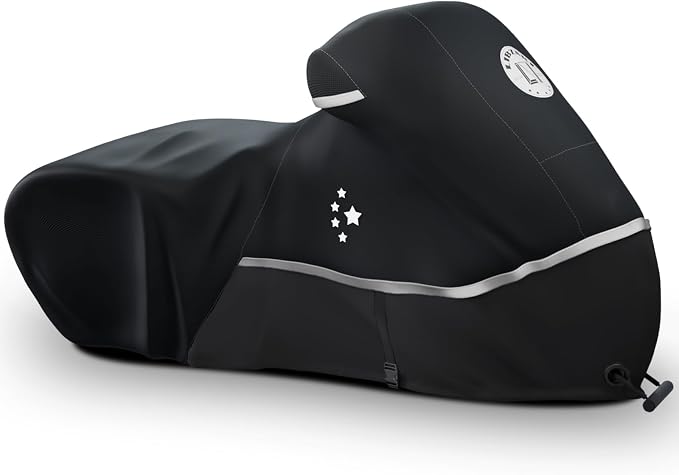 Motorcycle Cover 420D Heavy Duty All Season Universal Weather Waterproof by LILIBZAKI