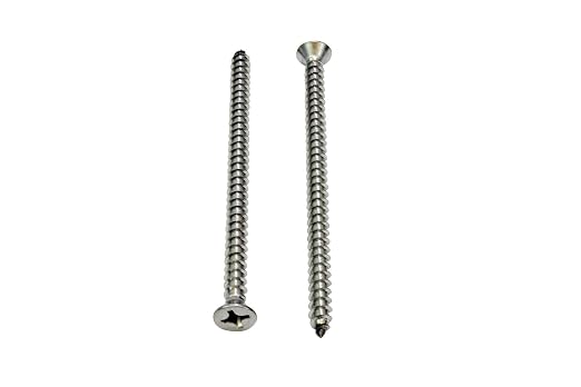 Bolt Dropper #12 X 2'' Stainless Steel Flat Head Phillips Wood Screw, 18-8 - Image 3