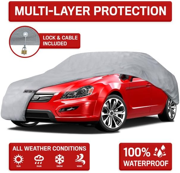 Motor Trend Breathable Lightweight Car Cover, Anti-Moisture Build-Up - Image 2