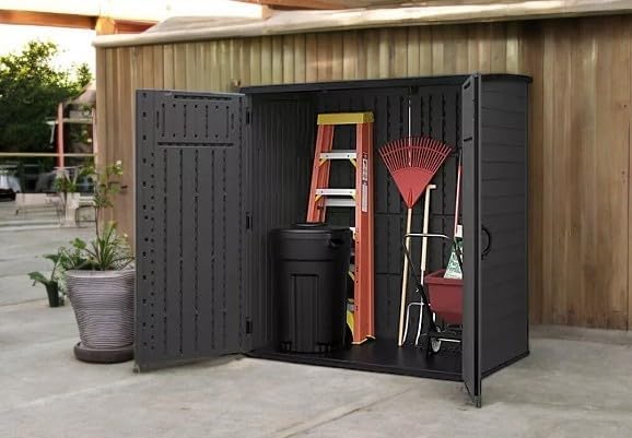Outdoor Storage Shed, Extra Large Vertical, Dark Gray - Image 4