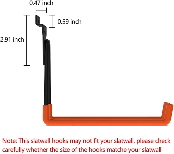 Intpro Slatwall Hooks Slatwall Accessories Utility Hooks Garage Storage Tool - Image 4