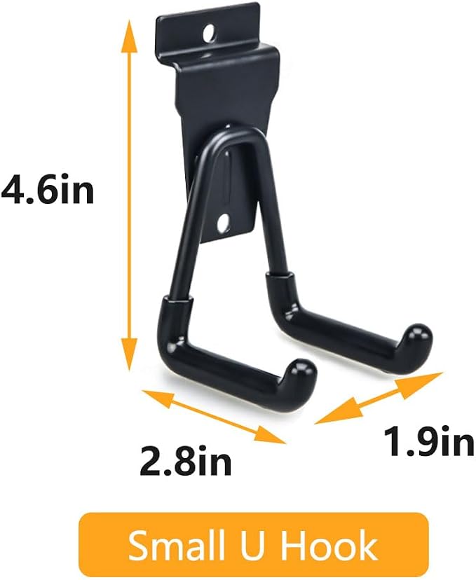 Slatwall Hooks Heavy Duty Slat Wall Accessories Garage Small U Hooks and Hangers - Image 3