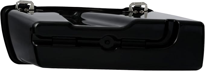 XFMT Motorcycle Matte Black Hard Saddlebags Saddle Bags Trunk W/Lids & Chrome - Image 7