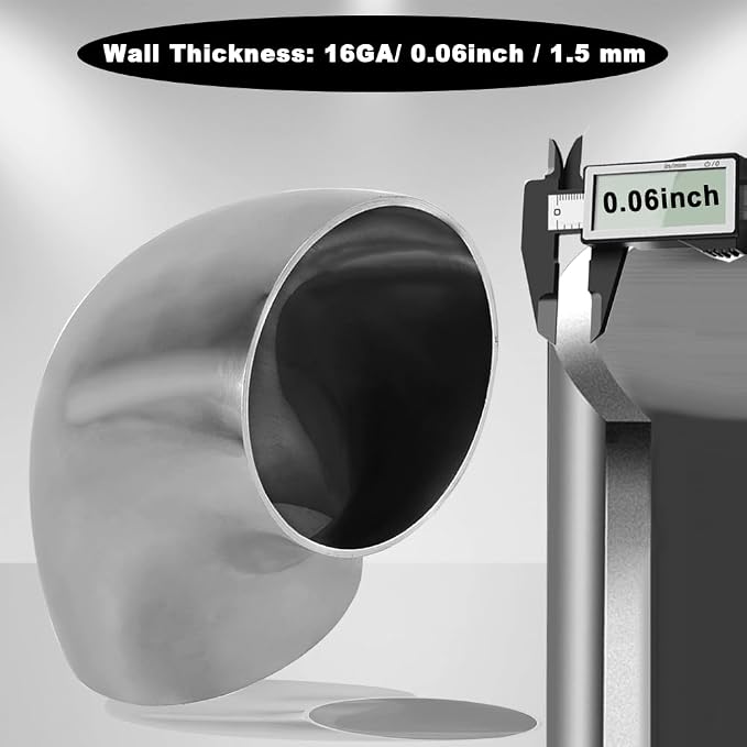 3 Inch 90° Mandrel Bend Elbow, SS304 Stainless Steel Bend Tube 90 Degree - Image 6