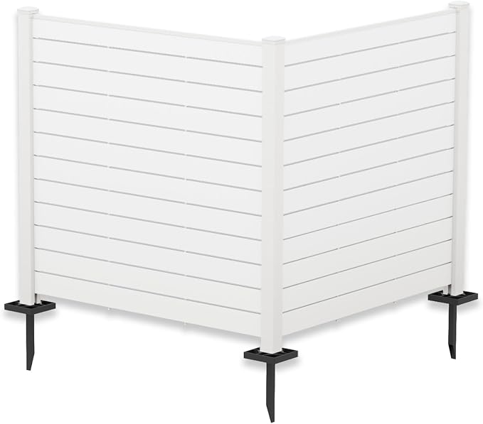Kozyard 50" W x 48" H Outdoor Privacy Screens Aluminum Post, Air Conditioner by Kozyard