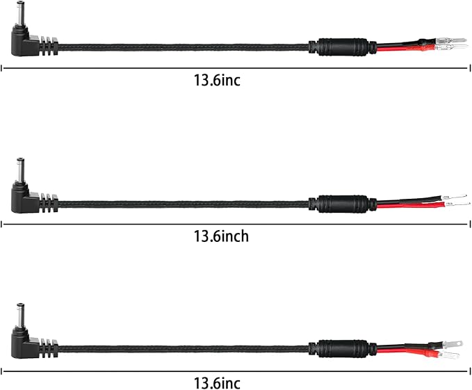 3 Types of DC3.5 Radar Detector Hardwire Power Cord Mirror Wire Plug Tap - Image 5