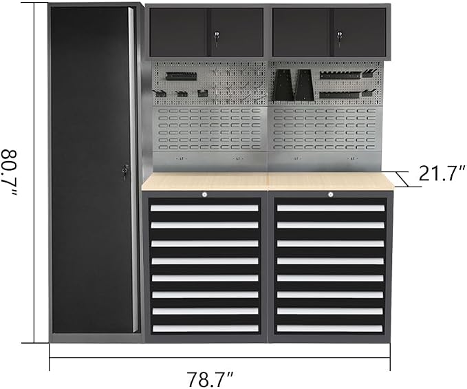 Steel Garage Cabinet Set, Heavy Duty, Tool Cabinets - Image 2