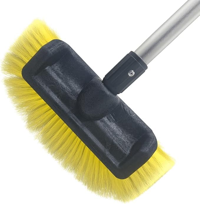 SENGO Car Wash Brush with Long Handle 12'' Lock Soft Bristle Brush car Scrub - Image 4