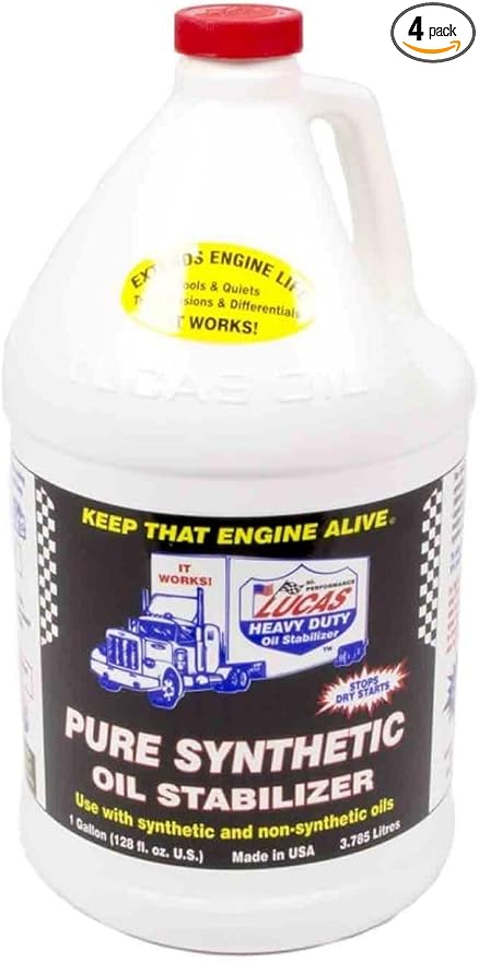 Lucas Oil Motor Additive, Pure Synthetic Oil Stabilizer, 1 gal Jug by LucasOil