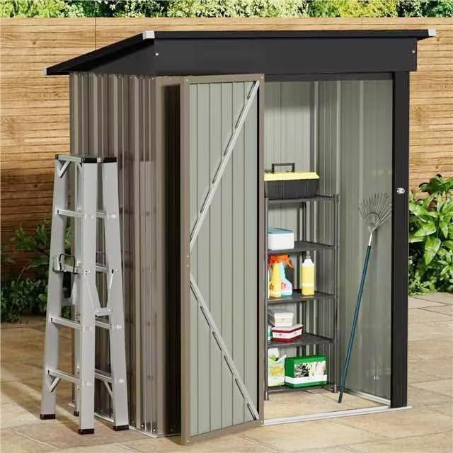 JUMMICO Metal Outdoor Storage Shed 5 x 3 FT Metal Shed by JUMMICO