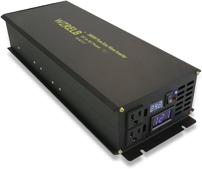 WZRELB Power Inverter 3000W Pure Sine Wave Inverter 24V 120V Dc AC Converter - Image 2