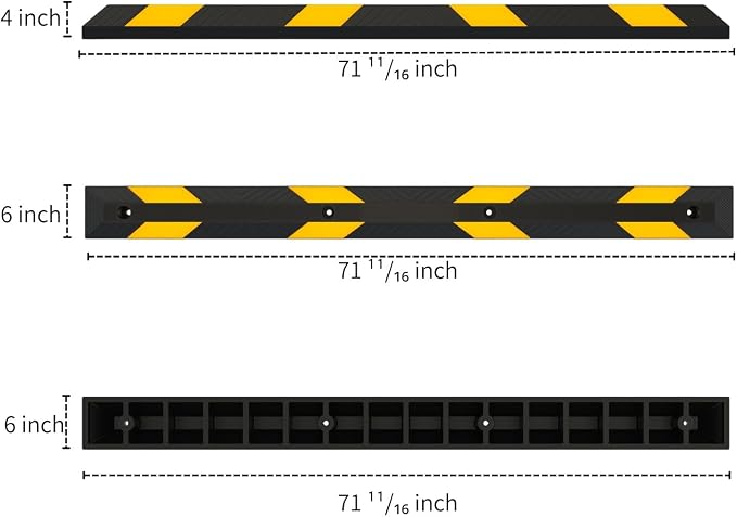 Heavy-Duty Parking Curb Wheel Stop - Image 2