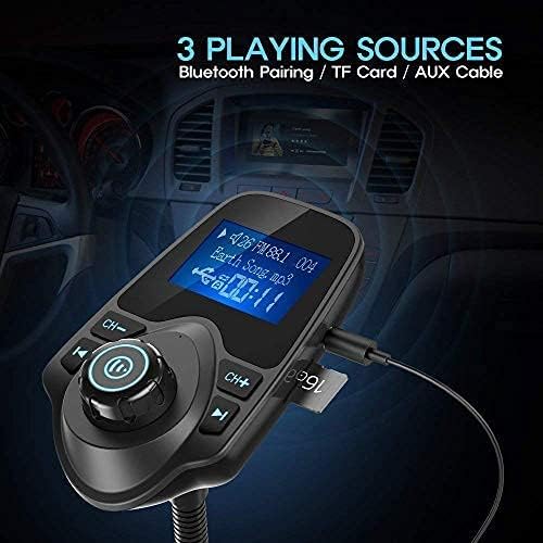Nulaxy Bluetooth Car FM Transmitter Audio Adapter Receiver Wireless Handsfree - Image 5
