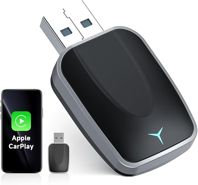 Mini Wireless CarPlay Adapter for iPhone 2025 Upgraded, Plug & Play, No Latency by Navicam2024carstereo
