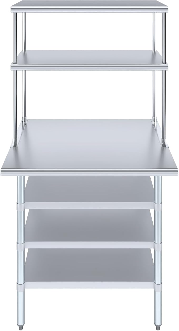 Amgood 30" x 36" Stainless Steel Work Table - Image 2