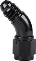 45 Degree 4AN Male to 4AN Female Swivel Full Flow Fitting Adapter Coupler by Podavelle