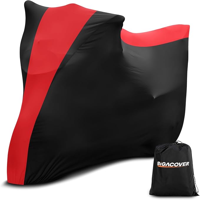 Indoor Motorcycle Cover, Soft Stretch Elastic Dustproof Protection Windproof by BIGACOVER