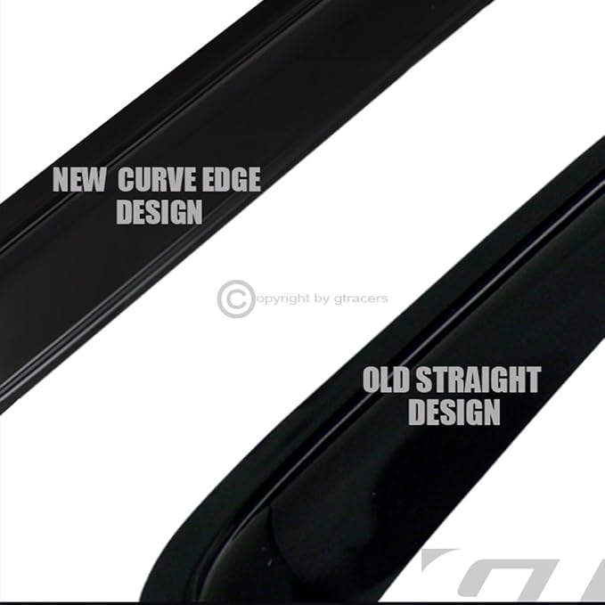 Dark Smoke Tint Window Visors Front Rear Deflector Sun/Rain/Wind Guards Shade - Image 4