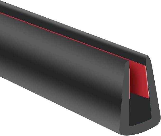 Rubber Edge Trim, 3/16" Self Adhesive Flexible U Channel Edge Protecter by YANRUIPRO
