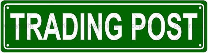 TRADING POST Space Metal Tin Street Sign Bar Cafe Garage Cave Home Room Wall by Unknown