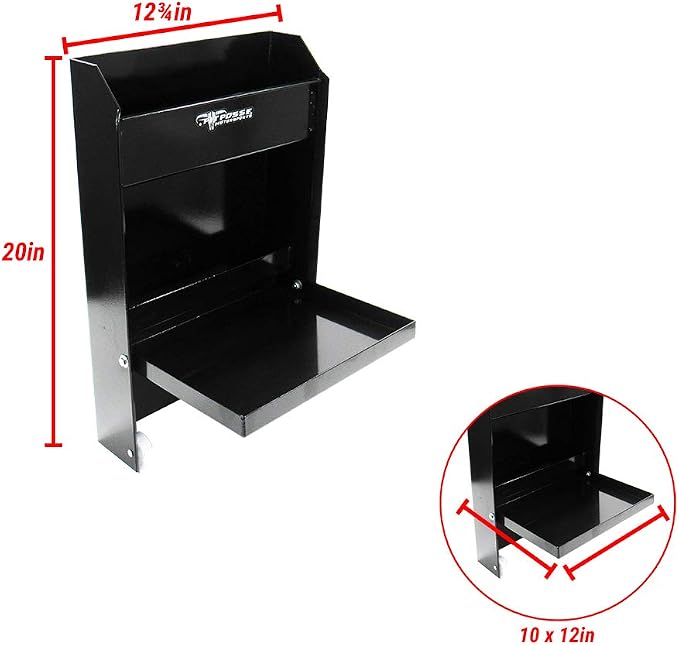 Pit Posse 458BK Jr Work Station Storage Cabinet Shelf Rack Holder Caddy - Image 6