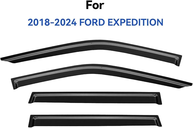 Window Visors Rain Guards for 2018-2024 Ford Expedition, Out-Channel Window - Image 2