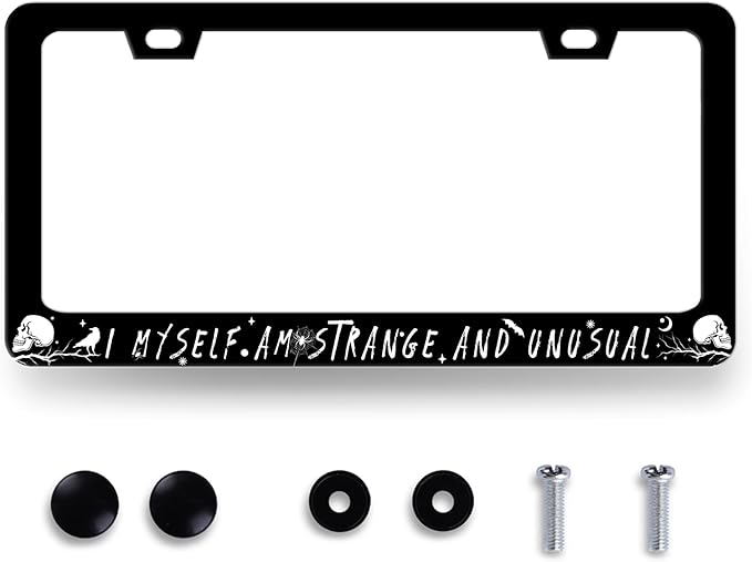I Myself am Strange and Unusual License Plate Frame Personalise License Plate by RNKATIH