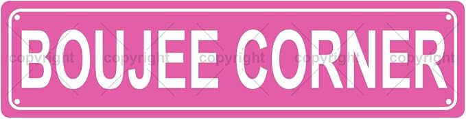 BOUJEE CORNER Space Metal Tin Street Sign Bar Cafe Garage Cave Home Room Wall by Unknown