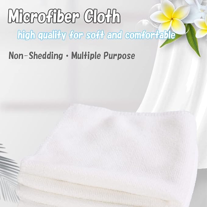 Microfiber Cleaning Cloth-50Pcs Ultra Soft Highly Absorbent Rags, Reusable - Image 3