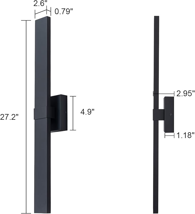 Modern Outdoor Wall Light 3CCT Dimmable LED Outdoor Sconce Lights - Image 6