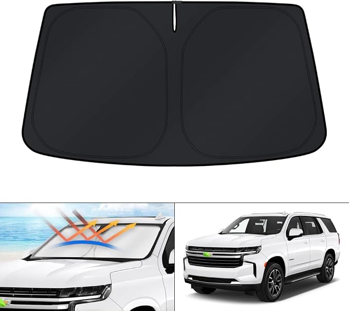 KUST Windshield Sun Shade for Chevrolet Tahoe Accessories 2021-2024 2025 Window by KUST