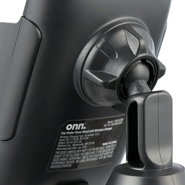 Cup Holder Phone Mount with Wireless Charger, Quick-Push Release Button - Image 4
