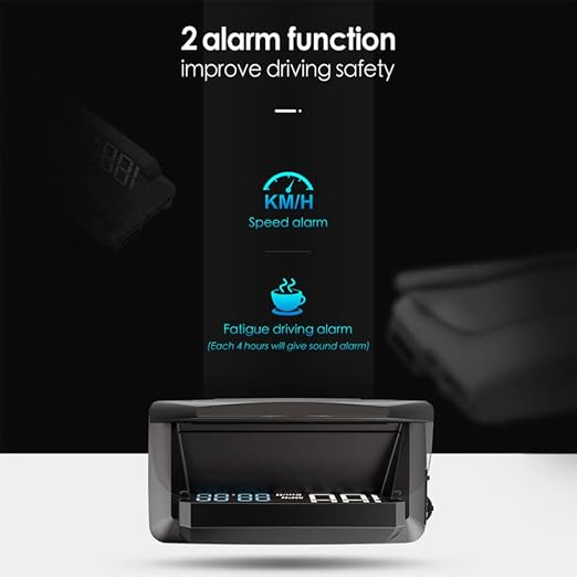 3D HUD Head Up Display Speedometer Digital Speed MPH Overspeed Alarm Fatigue - Image 8