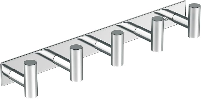 Wall Mounted Coat Rack-5 Hooks, Heavy Duty Stainless Steel Hook Rail - Image 8