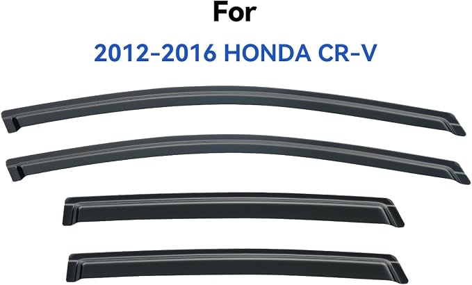 Window Visors Rain Guards for 2012 2013 2014 2015 2016 Honda CRV, Out-Channel - Image 2