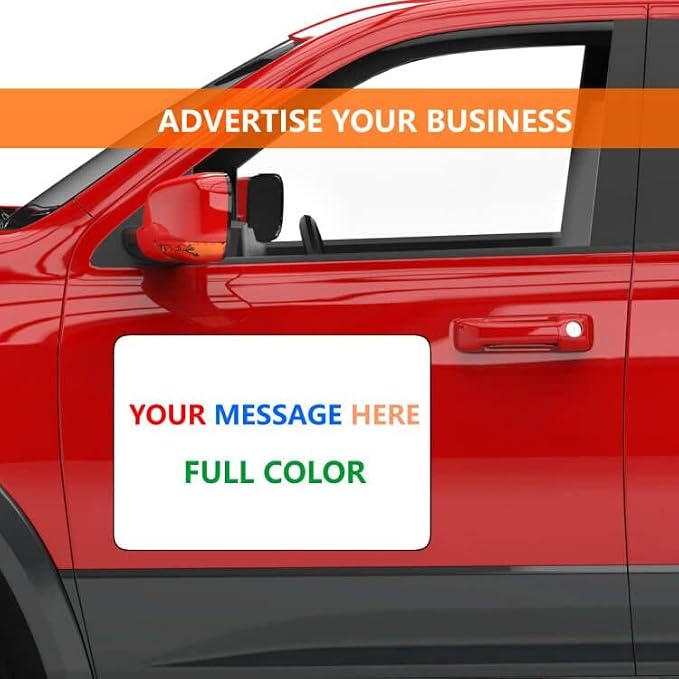 4 Pack Blank Car Door Magnet Sticker, Rounded Corners Magnetic Vehicle Sign - Image 4