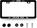 Fish License Plate Frame Fish Fear Me License Plate Holder by RNKATIH