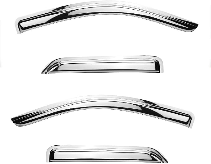 94975Y Chrome Side Window Visor Wind Vent Deflector by Puermto