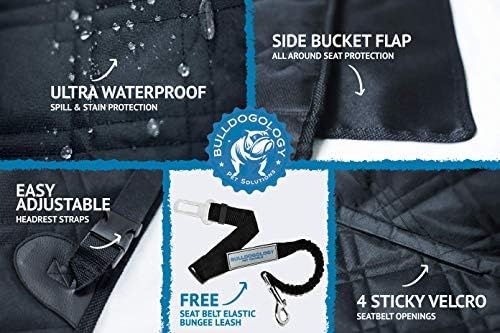 Bulldogology Dog Car Seat Cover 64"x60" Waterproof Heavy Duty Bench Dog Hammock - Image 5