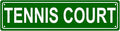 TENNIS COURT Space Metal Tin Street Sign Bar Cafe Garage Cave Home Room Wall by Unknown