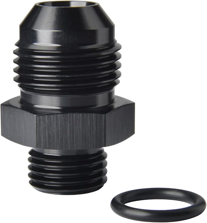 8AN Male Flare to 6AN ORB O-ring Boss Fuel Pump Rail Adapter Fitting Aluminum by Podavelle