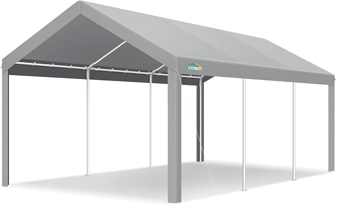 COBIZI Carport Canopy 12x20 Heavy Duty Car Tent Garage, Galvanized Frame Car - Image 8