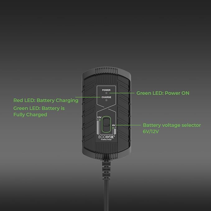 Infinity 1A Battery Charger, 6V / 12V, 3 Stage Charging, Battery Maintainer - Image 3